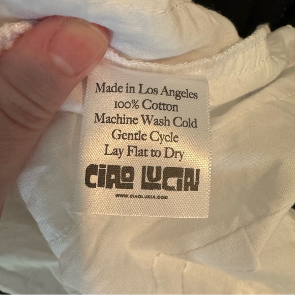 NWT Ciao Lucia CLARA Dress in WHITE NOVELTY LACE COTTON Size M Medium - Picture 14 of 14